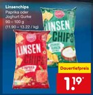 Paprika oder Joghurt Gurke Angebote von Linsenchips bei Netto Marken-Discount Jena für 1,19 €