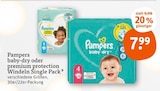 baby-dry oder premium protection Windeln Single Pack Angebote von Pampers bei tegut Schweinfurt für 7,99 €