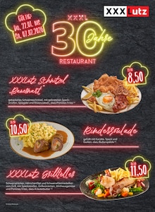 Rinderrouladen im XXXLutz Möbelhäuser Prospekt "30 Jahre - XXXL Restaurant" mit 16 Seiten (Essen)