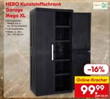 Kunststoffschrank Garage Mega XL Angebote von HERO bei Netto Marken-Discount Leipzig für 99,99 €