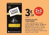 Capsules de café - CARTE NOIRE en promo à 3,19 € chez E.Leclerc Capsules de café - CARTE NOIRE dans le catalogue E.Leclerc