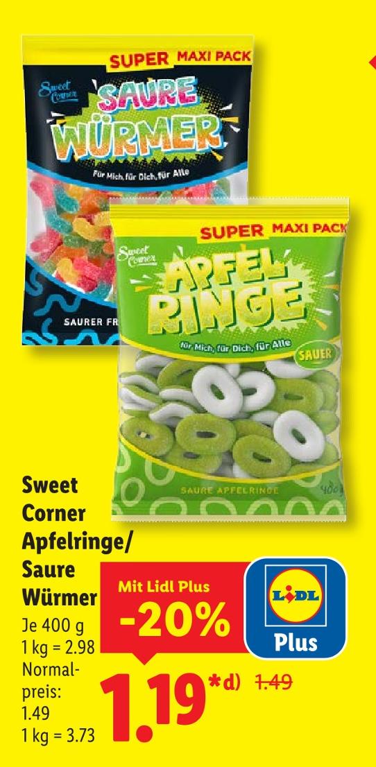 Apfelringe/Saure Würmer