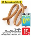 Knackige Wiener Würstchen lang im Angebot bei E center in Darmstadt Knackige Wiener Würstchen lang Angebote bei E center Darmstadt für 0,99 €