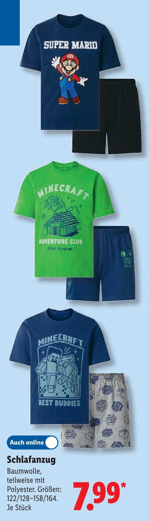 Schlafanzug Super Mario