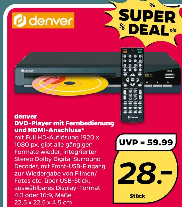 DVD-Player mit Fernbedienung und HDMI-Anschluss