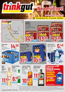 Trinkgut Prospekt der Woche "Neu eröffnet!" Seite 1, 20.10.2025 bis 25.10.2025 für Murnau Aktueller Trinkgut Prospekt "Neu eröffnet!" Seite 1 von 4 Seiten für Murnau