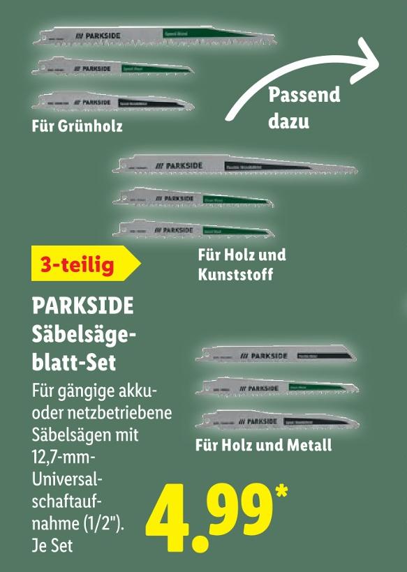 Säbelsägeblatt-Set