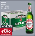 Pilsner im Angebot bei Getränke König in Augsburg Pilsner Angebote von Beck's bei Getränke König Augsburg für 17,99 €
