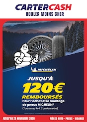 Prospectus Garages & Automobile CarterCash en cours à Pfastatt et alentours, "Michelin", 1 page, 21/10/2026 - 31/10/2026 Catalogue Garages & Automobile CarterCash en cours à Pfastatt et alentours, "Michelin", 1 page, 21/10/2026 - 31/10/2026