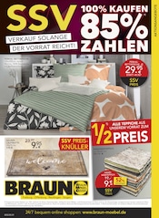 Aktueller BRAUN Möbel-Center Möbel & Einrichtung Prospekt in Pfronstetten und Umgebung, "100% KAUFEN - 85% BEZAHLEN" mit 12 Seiten, 09.07.2025 - 26.07.2025