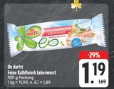 Feine Kalbfleisch Leberwurst bei EDEKA im Nossen Prospekt für 1,19 €