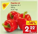 Paprika rot im Angebot bei Netto Marken-Discount in Troisdorf Paprika rot Angebote von Markttag bei Netto Marken-Discount Troisdorf für 2,22 €
