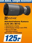 Akkubetriebene Kamera eLife 2K+ BC1C Angebote von EZVIZ bei expert Herten für 125,00 €