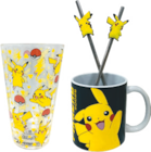 4 set cadeau pokémon mug 2 pailles et un verre en promo chez JouéClub Carcassonne à 29,99 €