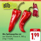 Bio Spitzpaprika rot Angebote von BIO bei EDEKA Filderstadt für 1,99 €