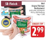 Original Thüringer Rostbratwurst grob bei EDEKA im Prospekt "" für 2,99 €