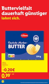 Butter im Lidl Prospekt "Der Preisführer macht Deutschland dauerhaft günstiger!" mit 36 Seiten (Gelsenkirchen)