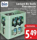 EDEKA Xanten - Landpark Bio-Quelle Mineralwasser Angebot im Prospekt Landpark Bio-Quelle Mineralwasser bei EDEKA im Xanten Prospekt für 5,49 €