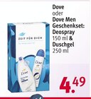 Geschenkset von Dove oder Dove Men für 4,49 € bei Rossmann im Angebot Geschenkset von Dove oder Dove Men im aktuellen Rossmann Prospekt