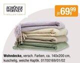 Wohndecke im Angebot bei Opti-Wohnwelt in Gifhorn Wohndecke Angebote von SCHÖNER WOHNEN KOLLEKTION bei Opti-Wohnwelt Gifhorn für 69,99 €