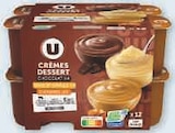 Cremes dessert panache chocolat/saveur vanille/caramel - U dans le catalogue Super U