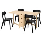Tisch und 4 Stühle Birke/schwarz im Angebot bei IKEA in Buchholz Tisch und 4 Stühle Birke/schwarz Angebote von NORDEN / LISABO bei IKEA Buchholz für 438,96 €