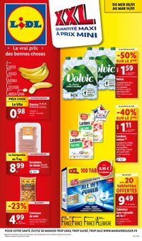 Prospectus Lidl de la semaine "XXL QUANTITÉ MAXI À PRIX MINI" avec 1 pages, valide du 08/01/2025 au 14/01/2025 pour Pérenchies et alentours