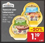 Teewurst oder Leberwurst Angebote von Hofmaier bei Netto Marken-Discount Erfurt für 1,19 €