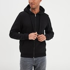 Promo Sweat zippé doublure effet sherpa noir homme à 23,99 € dans le catalogue La Halle à Proville