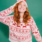 Pull de Noël manches longues ecru femme à 29,99 € dans le catalogue La Halle