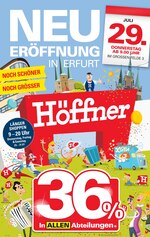 Höffner Prospekt für Vieselbach mit 8 Seiten Höffner Prospekt für Vieselbach: "Neueröffnung in Erfurt", 8 Seiten, 29.07.2021 - 03.08.2021