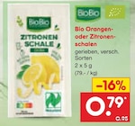Bio Orangen- oder Zitronenschalen Angebote von BioBio bei Netto Marken-Discount Braunschweig für 0,79 €