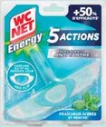 Bloc wc energy 5 actions fraîcheur givrée et menthe - WC NET en promo chez Intermarché Montpellier à 0,60 €