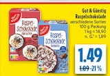 Raspelschokolade Zartbitter im diska Prospekt Raspelschokolade Zartbitter von Gut & Günstig im aktuellen diska Prospekt für 1,49 €