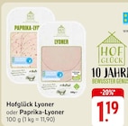 Lyoner oder Paprika-Lyoner Angebote von Hofglück bei E center Pirmasens für 1,19 €