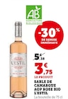 Sable de Camargue AOP Rosé Bio - L'Estil dans le catalogue Super U
