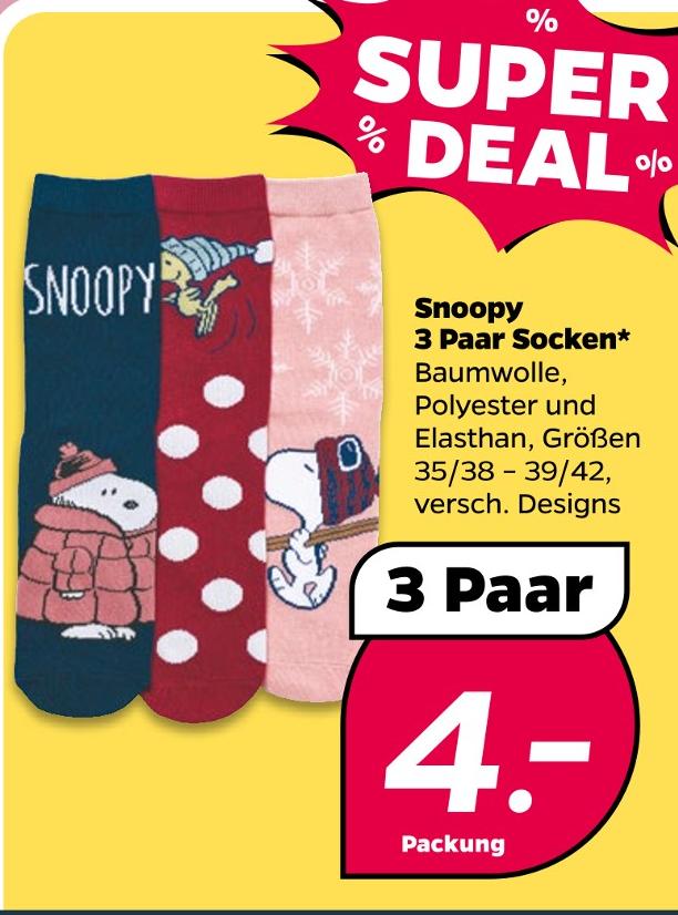 Snoopy 3 Paar Socken