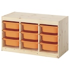 Aufbewahrung mit Boxen Kiefer weiß gebeizt, hell/hellorange im Angebot bei IKEA in Düsseldorf Aufbewahrung mit Boxen Kiefer weiß gebeizt, hell/hellorange Angebote von TROFAST bei IKEA Düsseldorf für 102,00 €