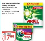Waschmittel Pulver, Flüssig oder Pods im Angebot bei GLOBUS in Speyer Waschmittel Pulver, Flüssig oder Pods Angebote von Ariel bei GLOBUS Speyer für 17,99 €
