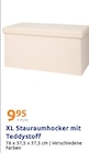 XL Stauraumhocker mit Teddystoff im Action Prospekt XL Stauraumhocker mit Teddystoff von im aktuellen Action Prospekt für 9,95 €