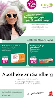 Aktueller mea - meine apotheke Prospekt "Unsere Juli-Angebote" Seite 1 von 4 Seiten für Zwickau