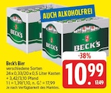 Bier Angebote von Beck's bei EDEKA Coburg für 10,99 €