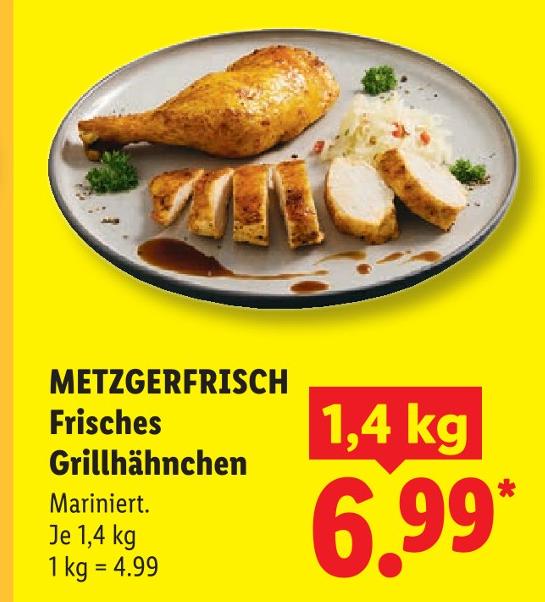 Frisches Grillhähnchen