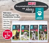 Probierbeutel 1 kg Hundefutter trocken Angebote von TIER Aktiv bei Kiebitzmarkt Borken für 2,50 €