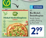 Bio-Dinkel-Steinofenpizza Angebote von BIO bei ALDI SÜD Regensburg für 2,99 €