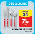 Promo MÉNAGÈRE 24 PIÈCES à 7,99 € dans le catalogue Aldi à Meyreuil