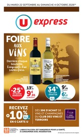 Vin en promo dans le catalogue U Express à la page 1