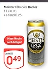 Meister Pils von Meister im aktuellen GLOBUS Prospekt