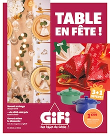 Catalogue Gifi de la semaine 52, "TABLE EN FÊTE !", page 1, 16/12/2025 - 31/12/2025 Prospectus Gifi en cours, "TABLE EN FÊTE !", page 1 sur 22