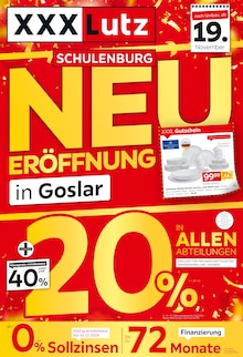 XXXLutz Möbelhäuser Prospekt "NEUERÖFFNUNG in Goslar" mit  Seiten (Goslar)